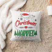 Onze eerste kerstvrouw trouwde Pas getrouwd Mr. en Kussen (Deken)