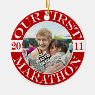 Onze eerste marathon - 2011 keramisch ornament