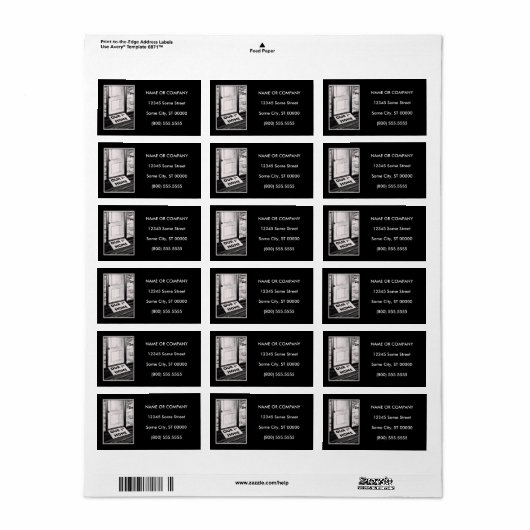 onze eerste mat foto van de thuisdeur etiket (Full Sheet)