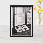 onze eerste mat foto van de thuisdeur kaart (Gele Bloem)