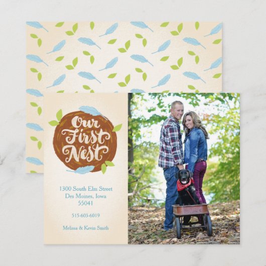 Onze eerste mededeling over de nestbeweging aankondiging (Voorkant / Achterkant)