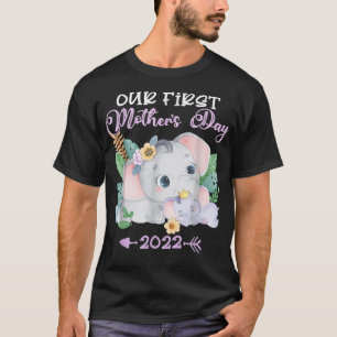 Onze eerste Moederdag 2022 Elephant Ma & Baby Ma T-shirt