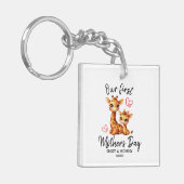 ONZE EERSTE MOEDERDAG BABY&MAMA GIRAFFE SLEUTELHANGER (Voorkant Links)