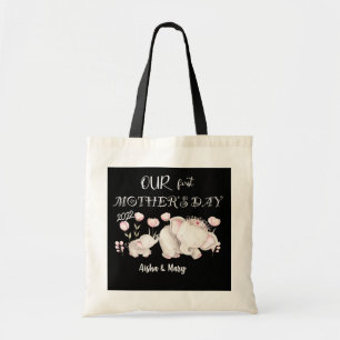 Onze eerste Moederdag Elephant Happy First Tote Bag