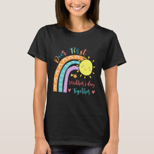 Onze eerste Moederdag Heart Rainbow Sun T-shirt