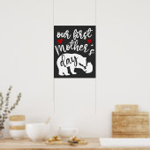 Onze eerste Moederdag hoort mama Beer Gift, 2/2 Poster (Keuken)