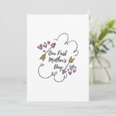 Onze eerste Moederdag Kaart (Staand voorkant)