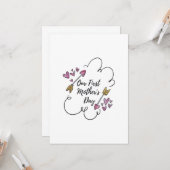 Onze eerste Moederdag Kaart (Voorkant / Achterkant in situ)