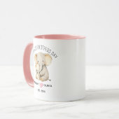 Onze eerste Moederdag, Olifant Moeder en Baby Mug Mok (Voorkant links)