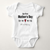 Onze eerste Moederdag op maat Romper (Voorkant)