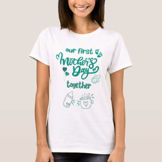 Onze eerste moederdag samen Baby Bodysuit (Voorkant)