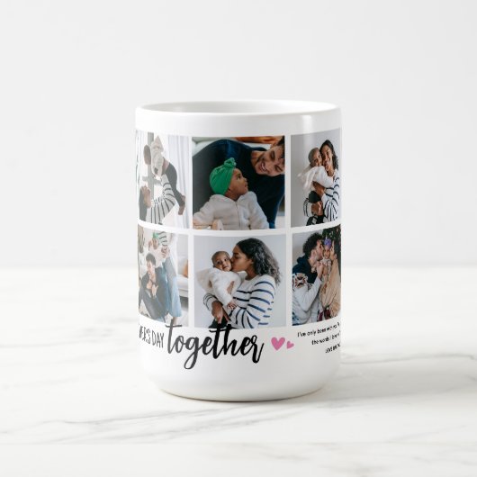 Onze eerste Moederdag samen! Fotocollage Koffiemok (Center)