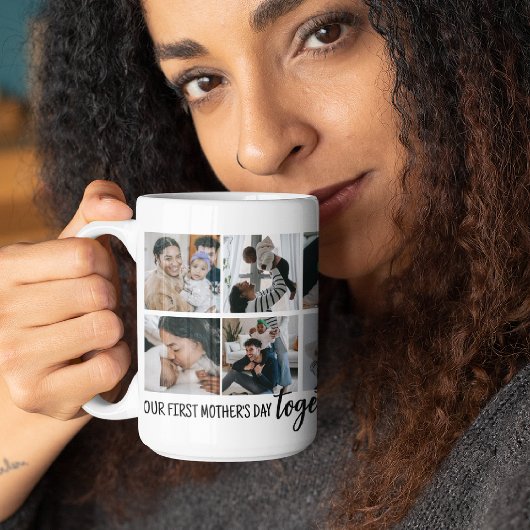 Onze eerste Moederdag Samen! Fotosamenstelling Koffiemok