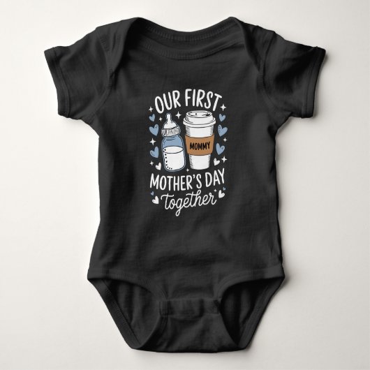 Onze Eerste Moederdag Samen Nieuwe Moeder Baby Romper (Voorkant)