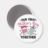Onze eerste moederdag samen trouwen magneet (Voorkant / Achterkant)