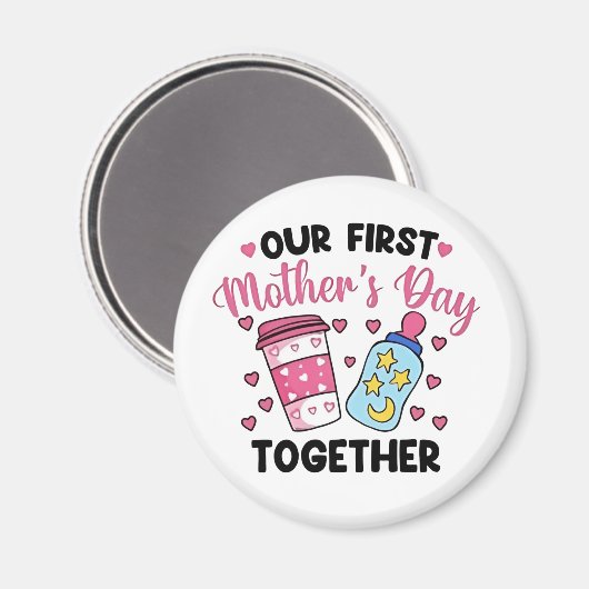 Onze eerste moederdag samen trouwen magneet (Voorkant / Achterkant)