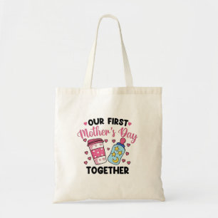 Onze eerste moederdag samen trouwen tote bag