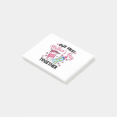 Onze eerste moederdag samen voor koppels en huweli post-it® notes (Schuin)