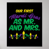 Onze eerste Mr. Mrs Mardi Gras New Orleans verloof Poster (Voorkant)
