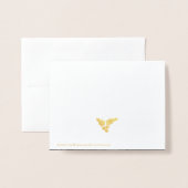 Onze eerste Noel holly berry kerstgoud Folie Kaarten (Met envelop)