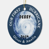 Onze eerste orkaan Debby Custom Florida City Naam Keramisch Ornament (Links)