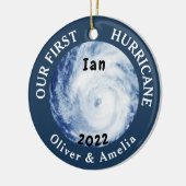 Onze eerste orkaan Ian Custom Florida City Keramisch Ornament (Links)