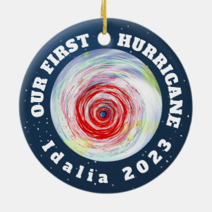 Onze eerste orkaan Idalia Florida 2023 Keramisch Ornament