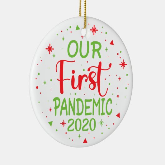 Onze eerste pandemie 2020 keramisch ornament (Rechts)