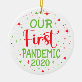 Onze eerste pandemie 2020 keramisch ornament