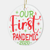 Onze eerste pandemie 2020 keramisch ornament (Links)
