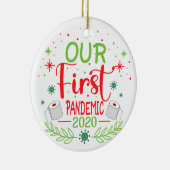 Onze eerste pandemie 2020 per jaar keramisch ornament (Rechts)