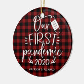 Onze Eerste Pandemie Koppel Aandenken Covid Keramisch Ornament (Links)