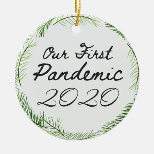 Onze eerste pandemische 2020 Ornament (Voorkant)