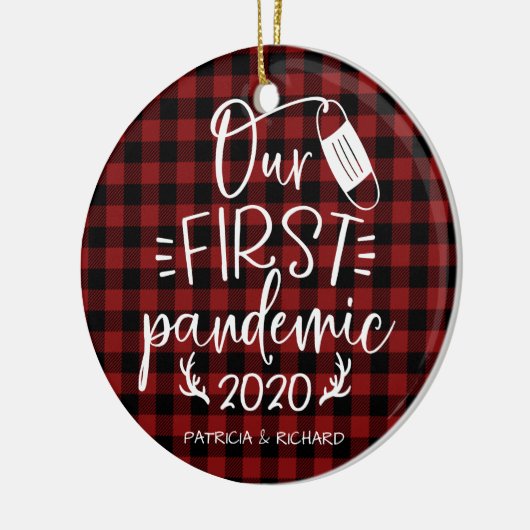 Onze eerste pandemische paraplu's keepomwille Covi Keramisch Ornament (Links)