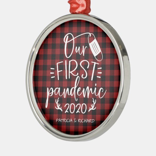 Onze eerste pandemische paraplu's keepomwille Covi Metalen Ornament (Links)