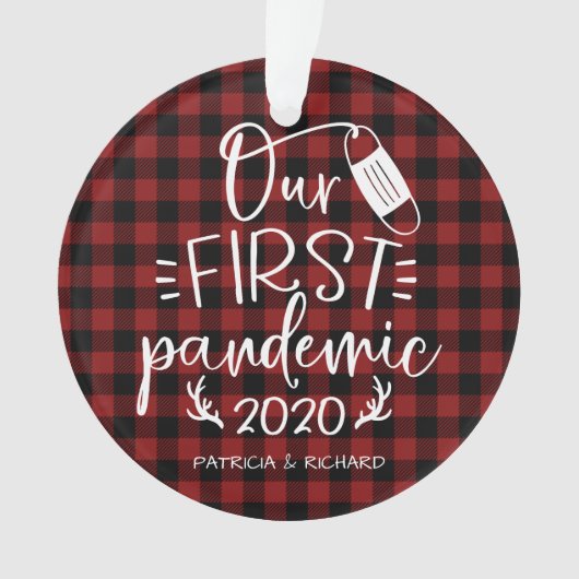 Onze eerste pandemische paraplu's keepomwille Covi Ornament (voorkant)