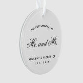 Onze eerste Pas getrouwd met kerstcadeau White Ornament (voorkant)