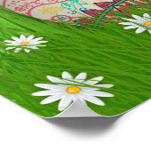 Onze eerste Pasen als grootouders Baby Blauwe Foto Poster (Hoek)