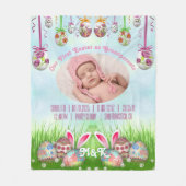Onze eerste Pasen als grootouders Baby Roze foto Fleece Deken (Voorkant)