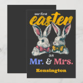 Onze Eerste Pasen Als Mijnheer En Mevrouw Konijn Kaart (Voorkant / Achterkant)