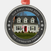 Onze eerste persoonlijke speciale foto van Charcoa Metalen Ornament (Voorkant)