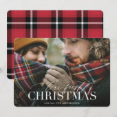 Onze eerste rode geplakte kerstkaart (Voorkant / Achterkant)