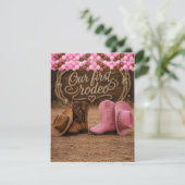 Onze Eerste Rodeo Tweeling Verjaardag Digitale Dow Kaart (Staand voorkant)