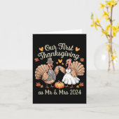 Onze eerste Thanksgiving als de heer en mevrouw Pa Kaart (Gele Bloem)