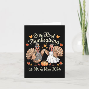 Onze eerste Thanksgiving als de heer en mevrouw Pa Kaart