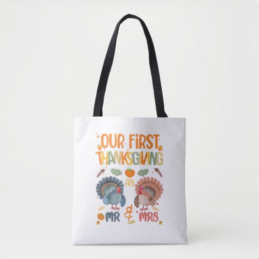 Onze eerste Thanksgiving, de heer en mevrouw Coupl Tote Bag (Voorkant)