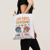 Onze eerste Thanksgiving, de heer en mevrouw Coupl Tote Bag (Dichtbij)