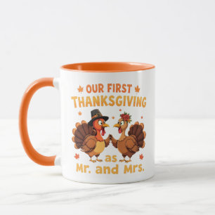 Onze eerste Thanksgiving Mr en Mrs koppels pasgetr Mok