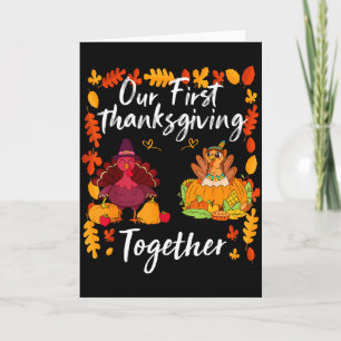 Onze eerste Thanksgiving samen bijpassende koppel  Kaart