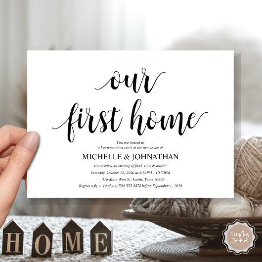 Onze eerste thuis Housewarming party uitnodigingsk Kaart